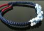 Preview: Porzellanschmuck Kette Tausend Perlen blau