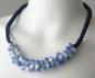 Preview: Porzellanschmuck Kette Tausend Perlen blau