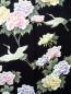 Preview: Damen Kimono Royal Cranes schwarz, lang, Baumwolle