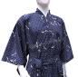 Preview: Herren Yukata Kimono Tombo dunkelblau