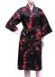 Preview: Schwarzer Happi Kimono Kirschblüten kurz