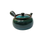 Preview: Kyusu aus rotem Ton mit grüner Glasur und 360 ml Fassungsvermögen