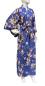 Preview: Damen Kimono Schmetterling Kirschblüten blau vorne