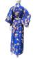 Preview: Blauer Damen Kimono Schmetterlinge und Kirschblüten