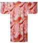 Preview: Schnittansicht des pinken Damenkimonos mit Schleifenbandmuster