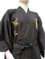 Preview: Herren Kimono Tiger Bambus Tsumugi schwarz