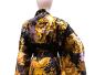 Preview: Herren Seidenkimono mit Drachen und Tiger im Bambuswald