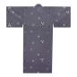 Preview: Herren Yukata Kimono Montsuki blau