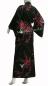 Preview: Damen Kimono Cherry Blossom schwarz extra weit