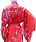 Preview: Damen Kimono Morgenmantel Cherry Blossom Seide rot