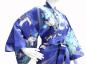 Preview: Blauer Damenkimono Tsuru aus Baumwolle