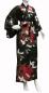 Preview: Damen Kimono Tsuru Kranich schwarz