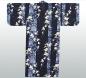 Preview: Damen Kimono Sakura Kirschblüte blau, lang