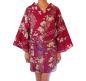 Preview: Kimono Sakura (Kirschblüten) rot, kurz, Happi