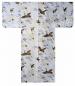 Preview: Damen Yukata Golden Cranes weiß