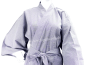 Preview: Bademantel Kimono Kogara 150 cm gefüttert blau