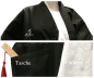 Preview: Kimono Bademantel Zen 140 cm gefüttert schwarz