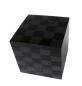 Preview: Etagendose Schachbrettmuster schwarz Lack