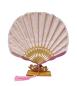 Preview: Fächer Muschelform mit Spitze pink