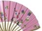 Preview: Gebogener Fächer Kirschblüten pink 21cm