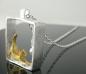 Preview: 925er Silber Kette GOLDENE KATZE mit BALL