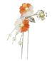 Preview: Haarnadel Sakura orange-rot U-Form