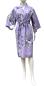 Preview: Lila kurzer Happi Kimono mit Blumenmuster