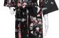 Preview: Happi Kimono Hana schwarz kurz