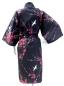 Preview: Happi Kimono Cherry Blossom schwarz kurz