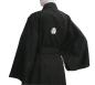 Preview: Happi Kimono Montsuki schwarz gestickt kurz