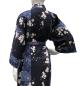 Preview: Kimono Sakura (Kirschblüte) blau, kurz