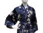Preview: Kimono Sakura (Kirschblüte) blau, kurz