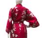 Preview: Kimono Sakura (Kirschblüten) rot, kurz, Happi