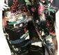 Preview: Seidenkimono Ukiyoe schwarz kurz