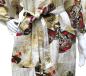 Preview: Bademantel Kimono Prinzessin weiss knielang