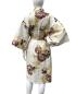 Preview: Bademantel Kimono Prinzessin weiss knielang