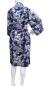 Preview: Kurzer japanischer Yukata mit Drachenmotiv in Dunkelblau