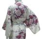 Preview: Kurzer weißer Happi Kimono mit Kranichen