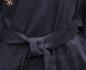 Preview: Herren Kimono Hausmantel Goldener Drachen Tsumugi schwarz