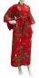 Preview: Damen Kimono Kraniche Kiefern rot