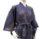 Preview: Herren Yukata Kimono Kumo dunkelblau