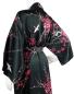 Preview: Kimono Seide Cherry Blossom schwarz kurz