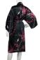 Preview: Kimono Seide Cherry Blossom schwarz kurz
