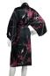 Preview: Kimono Seide Cherry Blossom schwarz kurz