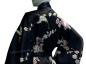 Preview: Damen Kimono Seide Royal Cranes schwarz, lang