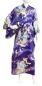 Preview: Damen Seiden Kimono Tsuru royalblau, lang