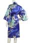 Preview: Kimono Seide Tsuru blau kurz