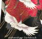 Preview: Damenkimono Tsuru (Kranich) Seide schwarz, lang