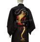 Preview: Kimono Golden Dragon Tsumugi schwarz
