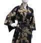 Preview: Damen Kimono Kraniche und Kiefern schwarz